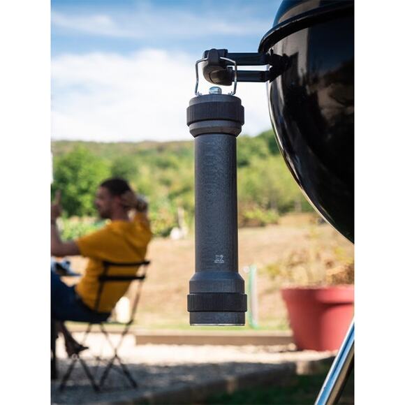 Peugeot Grey Beechwood Barbecue Grill Pepper Mill 12" w Built In Light New $99 - Picture 2 of 7